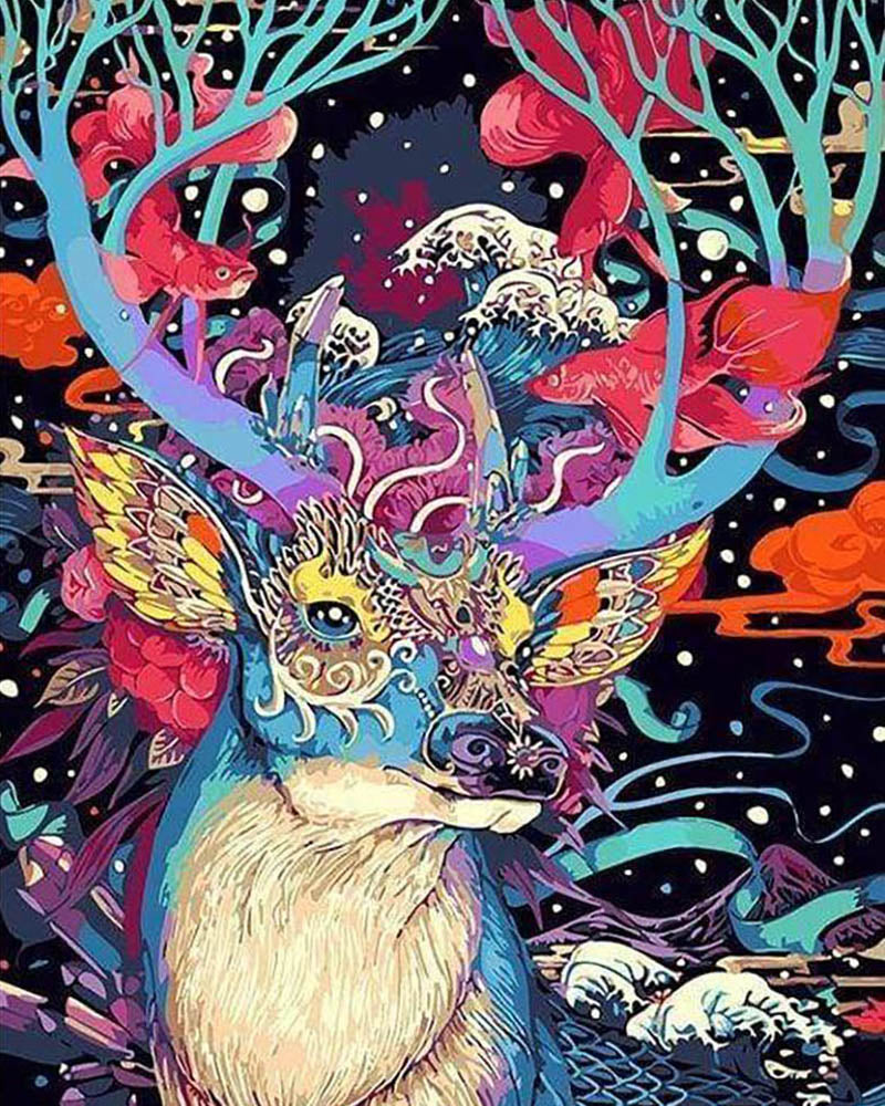Reindeer modern Multicolor