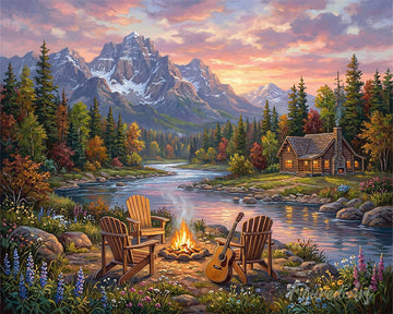 Riverside Campfire Glow