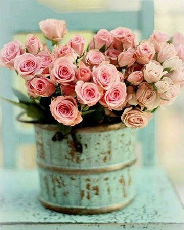 Rose Bouquet in a Bucket