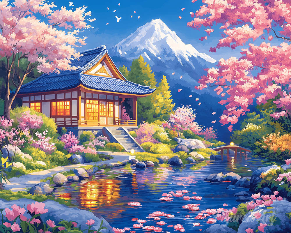 Sakura House by the Pond