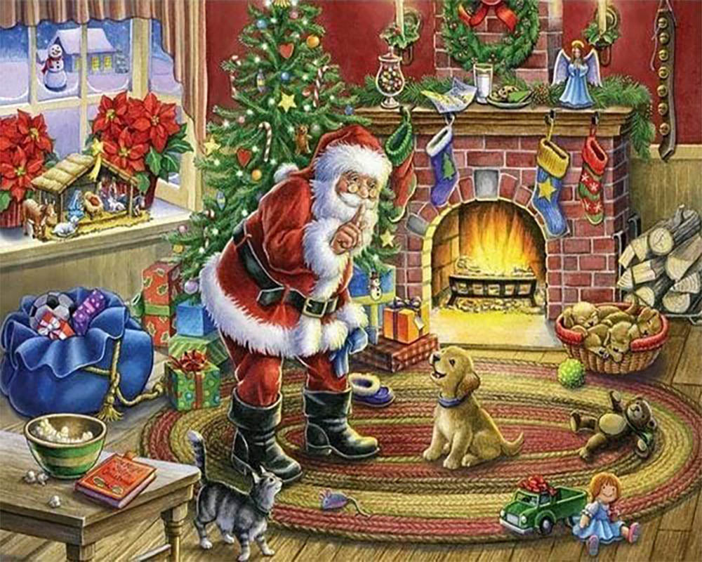 Santa Claus and Dog