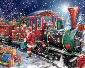 Santa Claus and Train
