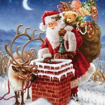 Santa Claus near Chimney