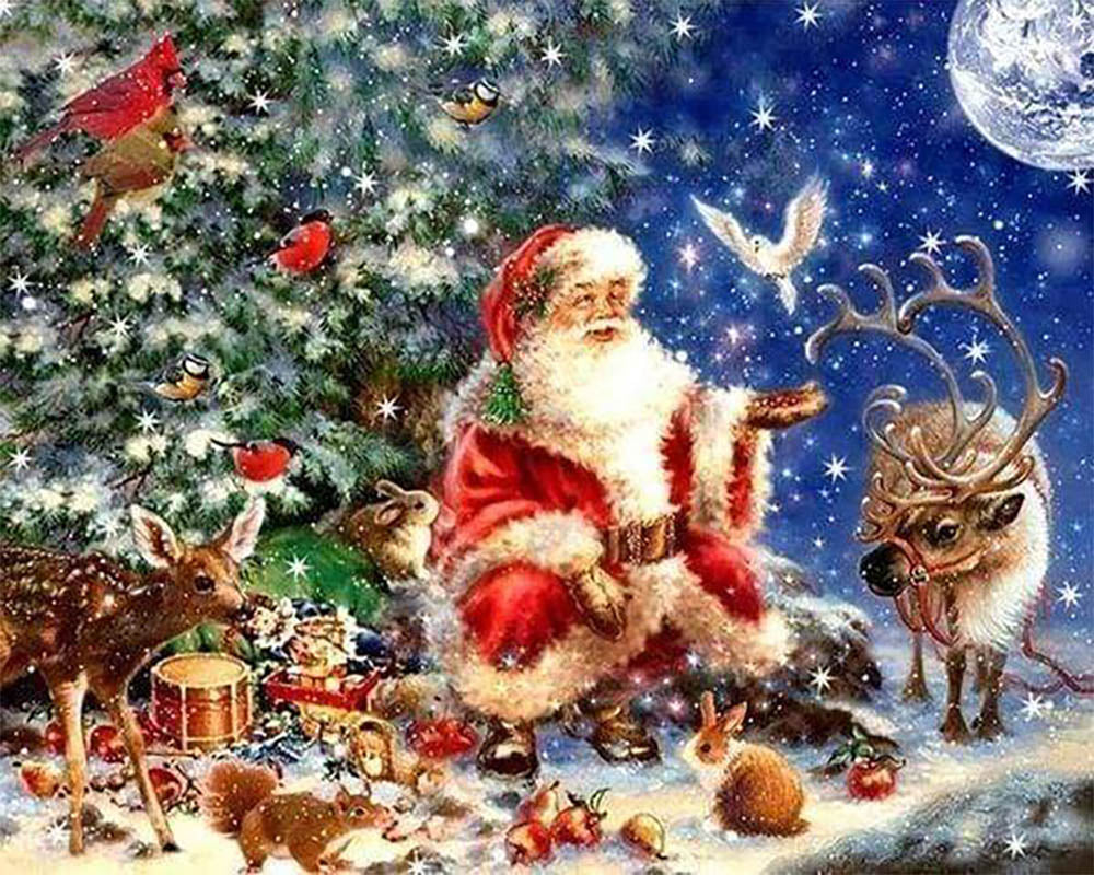 Santa and Animals