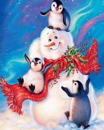 Snowman and Penguins