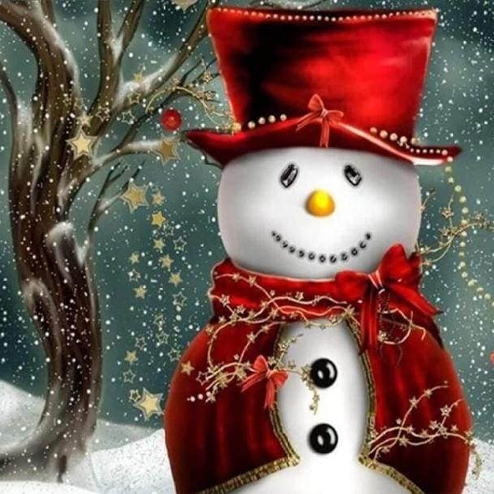Snowman smiling
