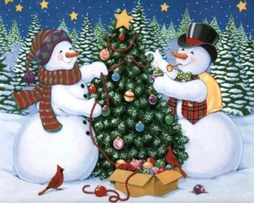 Snowmen and Christmas tree