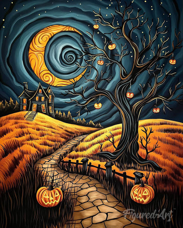 Spooky Moonlit Path