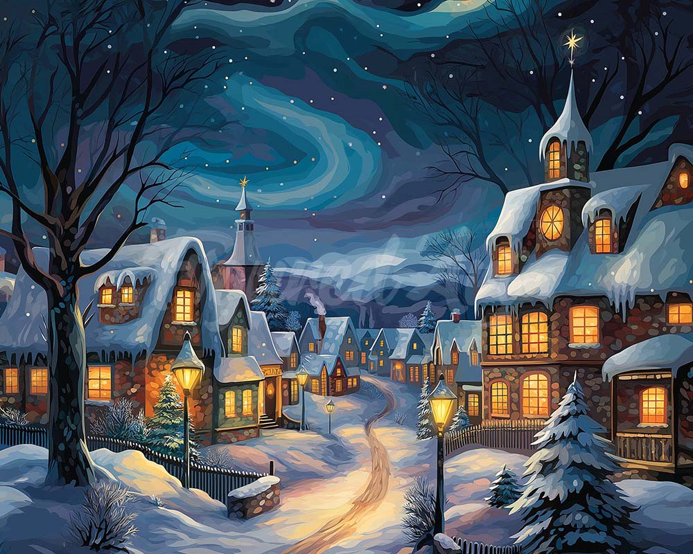 Starry Christmas Village