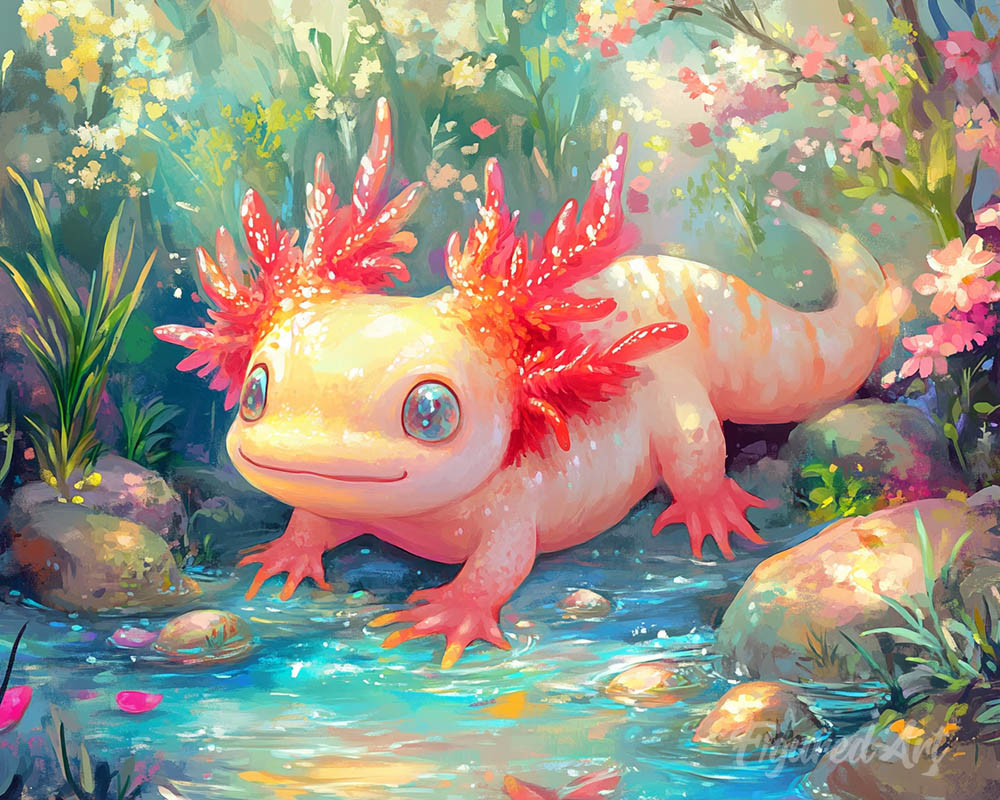 Sunbathing Axolotl