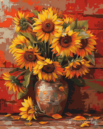 Sunflowers in Fall Vase