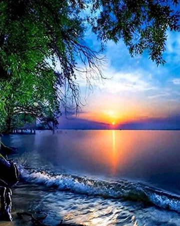 Sunset and Waves