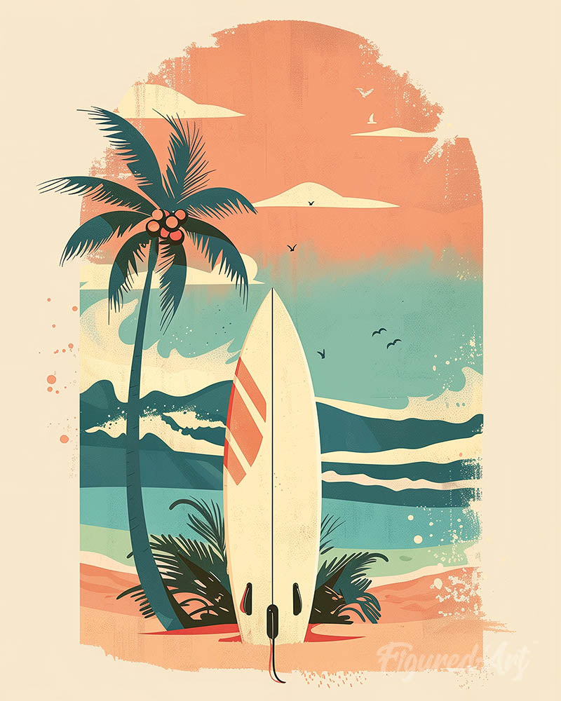 Surfboard on the Beach