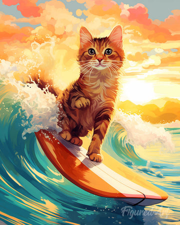 Surfing Cat