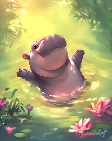 Swimming Hippo