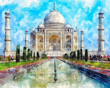 Taj Mahal in colors