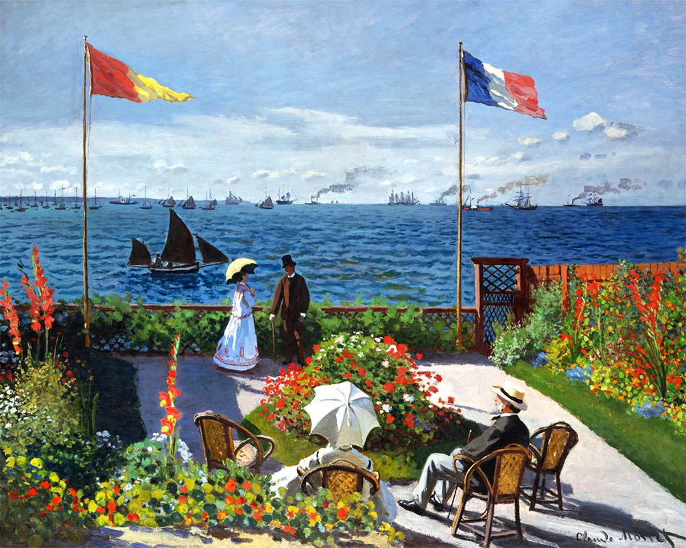 Terrace at Sainte-Addresse - Monet