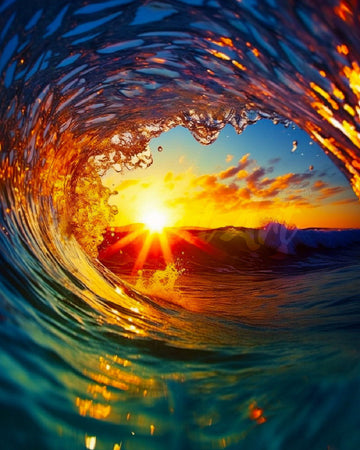 The Wave and Sunset