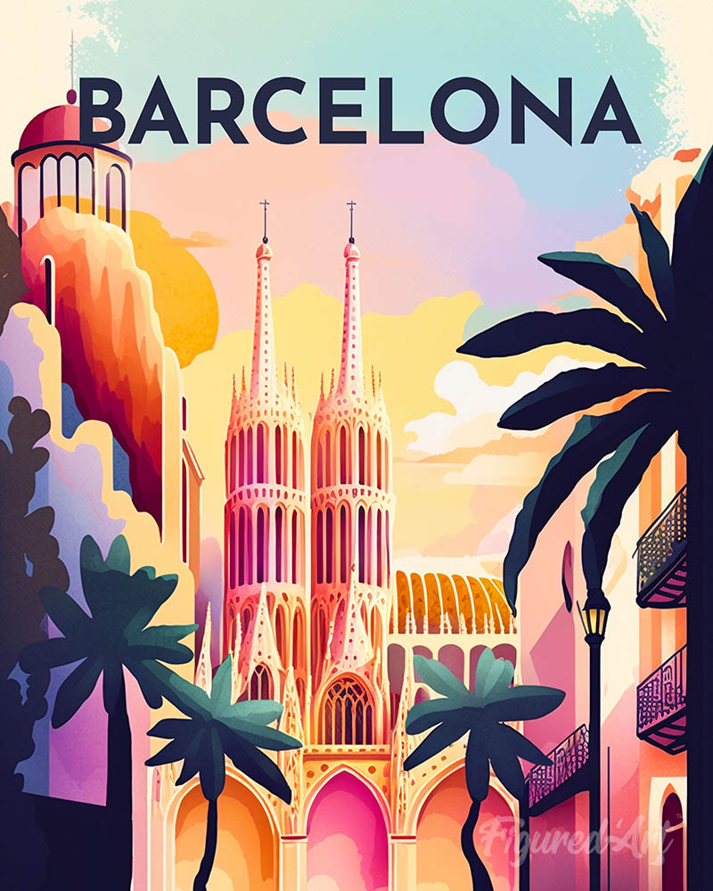 Travel Poster Barcelona