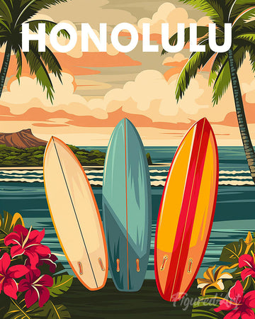 Travel Poster Honolulu