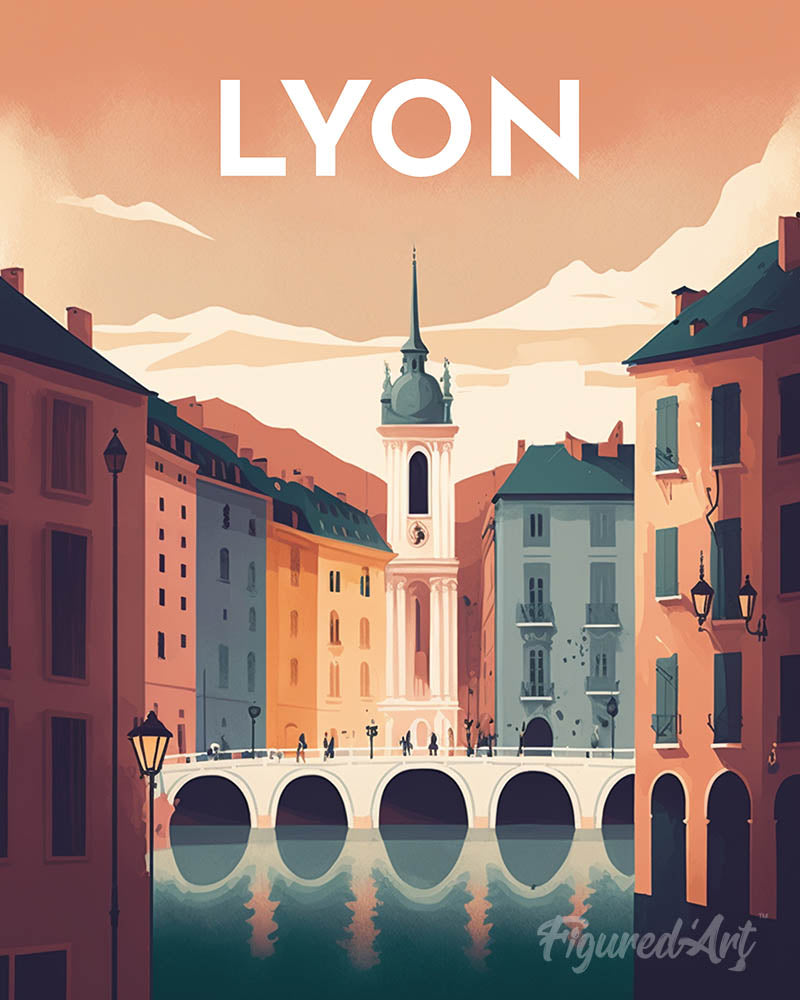 Travel Poster Lyon