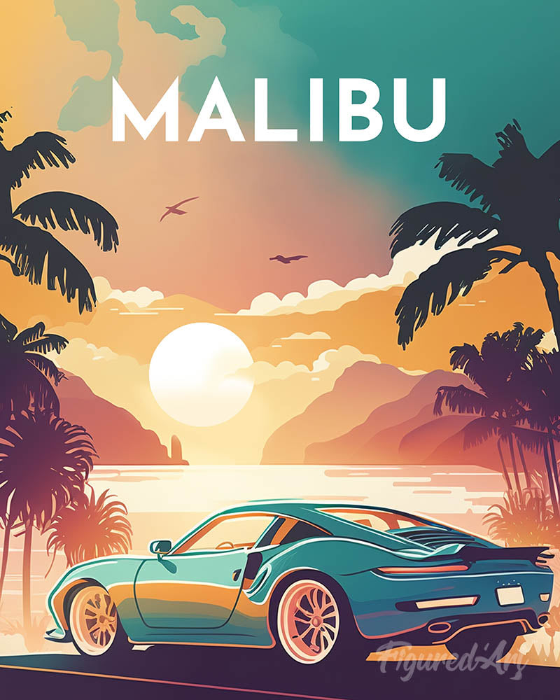 Travel Poster Malibu