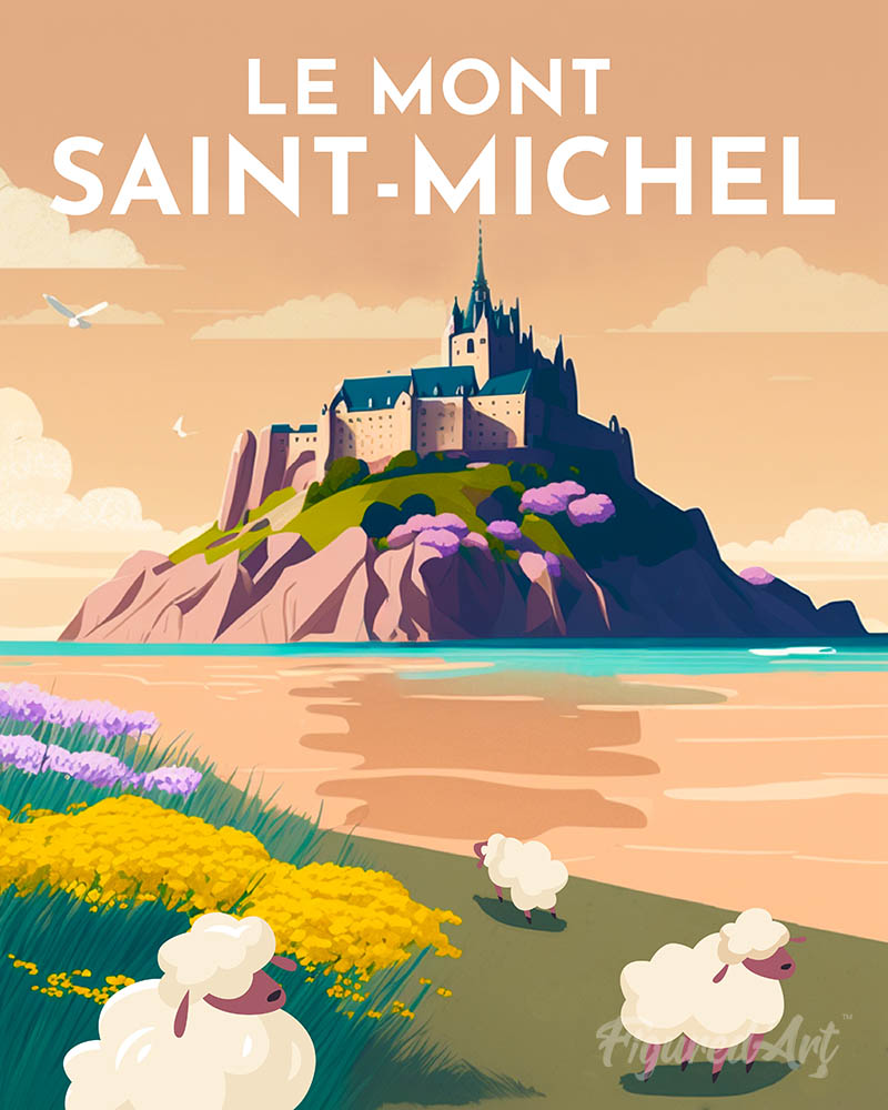 Travel Poster Mont Saint-Michel