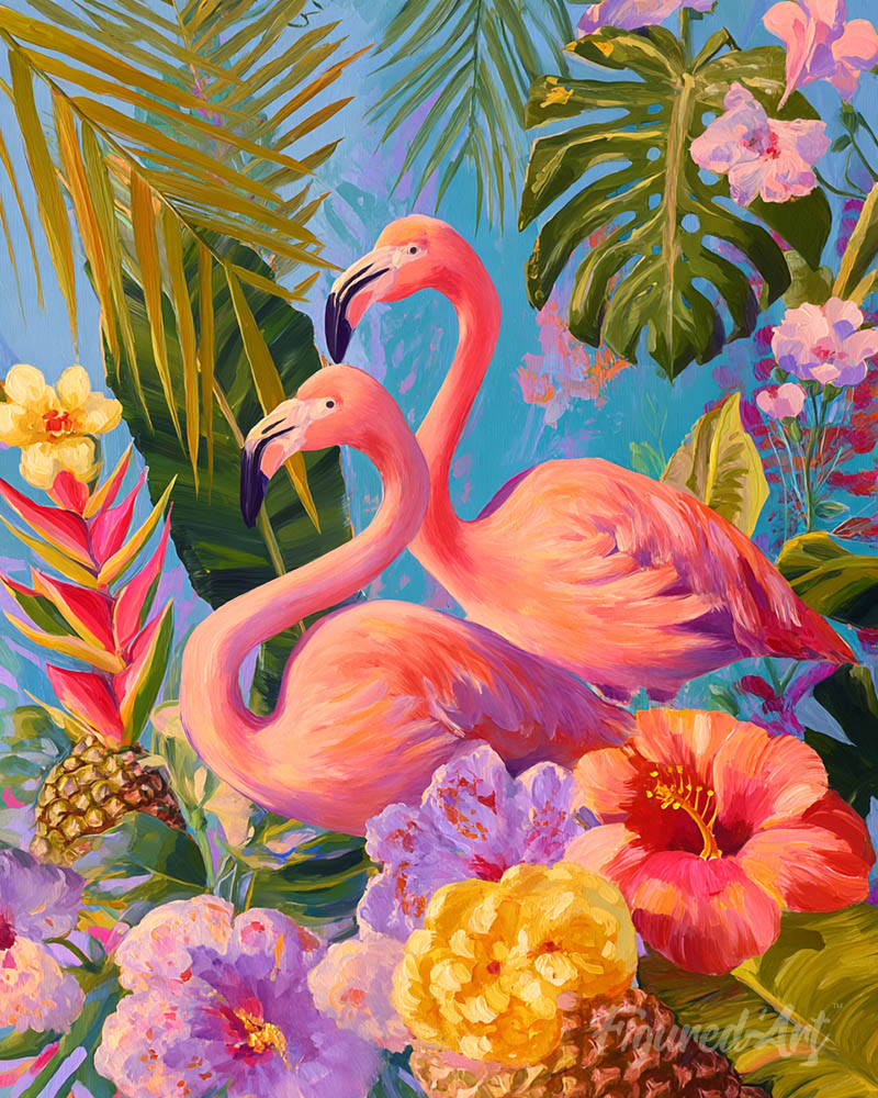 Twin Flamingos