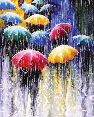 Umbrellas in the Rain