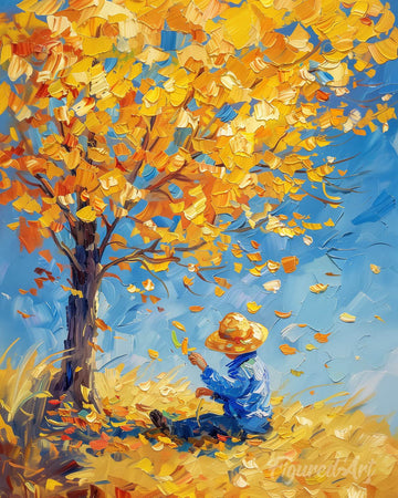 Van Gogh-Inspired Boy in Fall