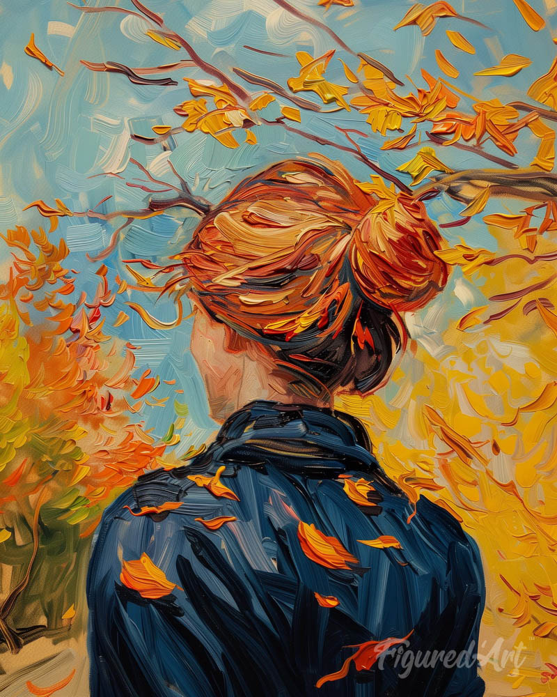 Van Gogh-Inspired Fall Lady
