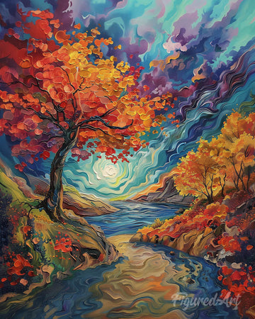 Van Gogh-Inspired Surreal Fall