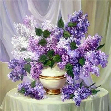 Vase of Purple Flowers