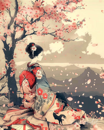 Vintage Sakura Lady