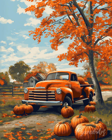 Vintage Truck in Fall