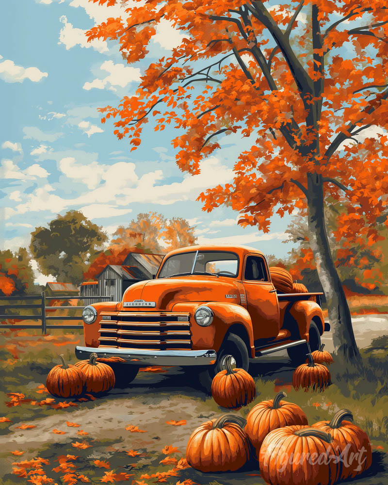 Vintage Truck in Fall