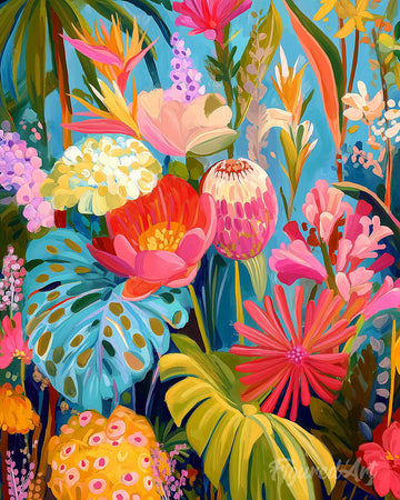 Vivid Tropical Garden