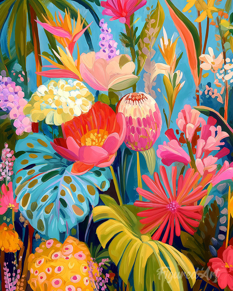 Vivid Tropical Garden