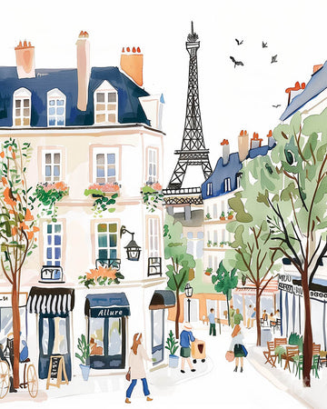 Watercolor Paris Street