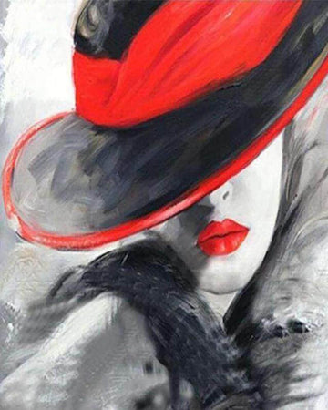 Woman in Red Hat
