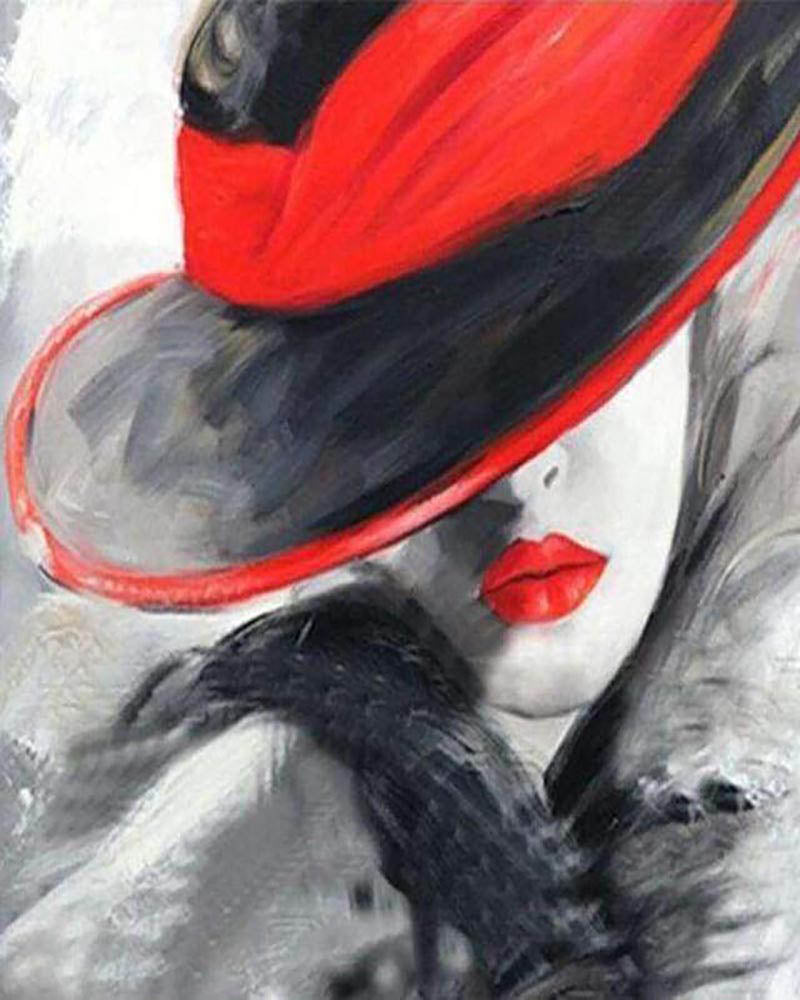 Woman in Red Hat