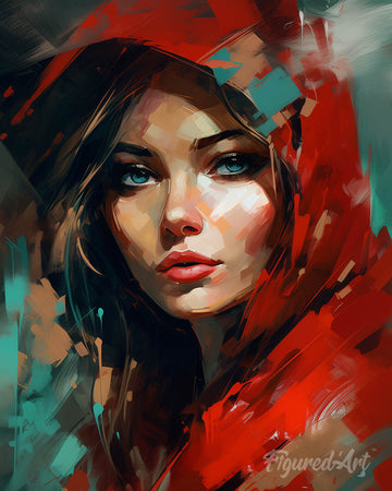 Woman in Red Scarf