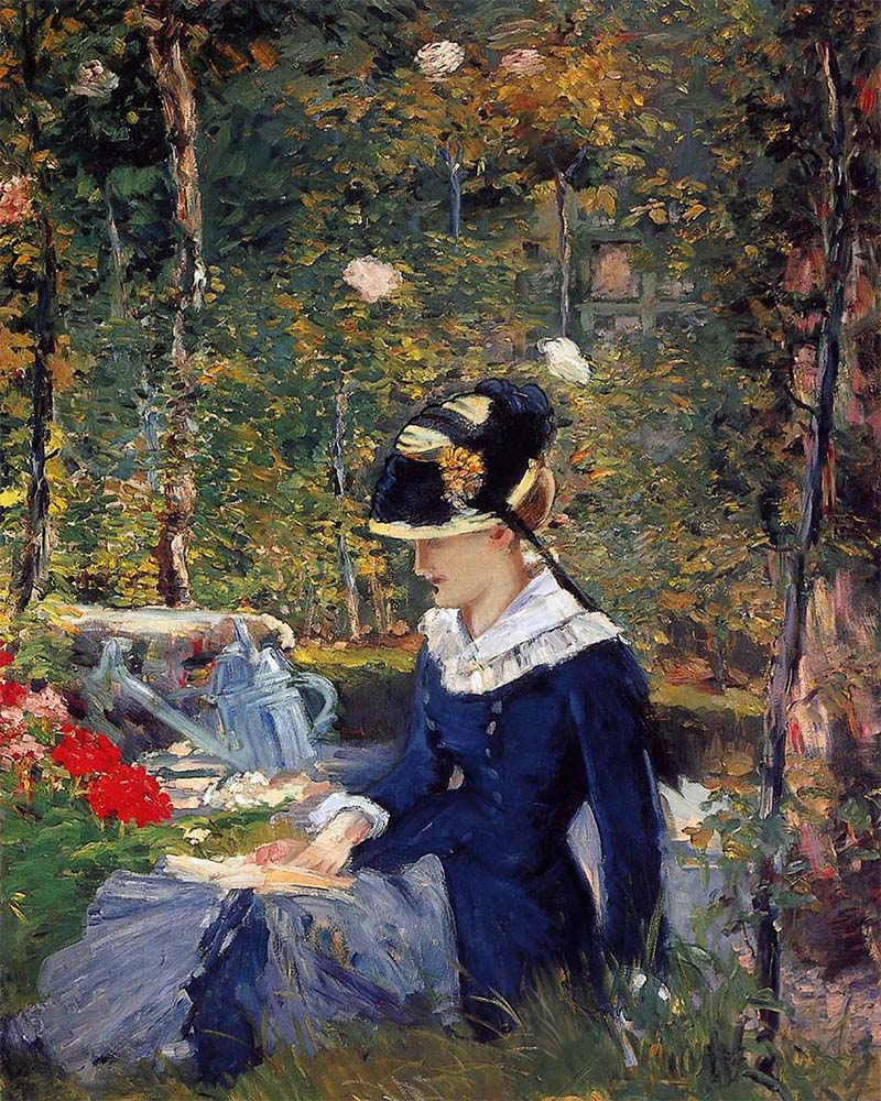 Young Woman in the Garden - Manet
