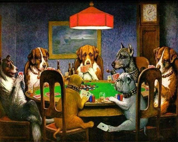 Dogs playing Poker