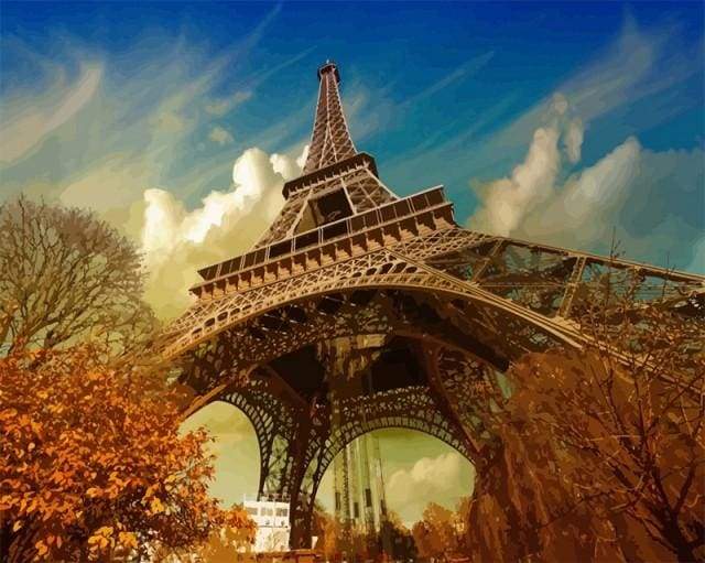 Eiffel Tower in Fall