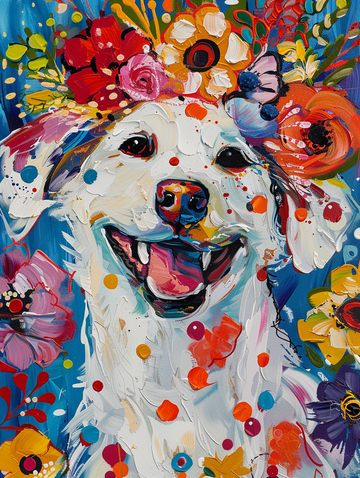 Floral Canine Joy