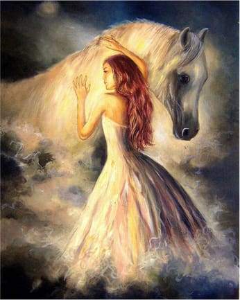 Girl And Horse