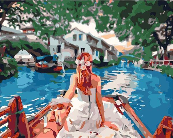 Girl Enjoying In a Boat