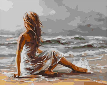 Girl and Beach Wave