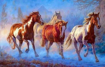 Herd of Horses running